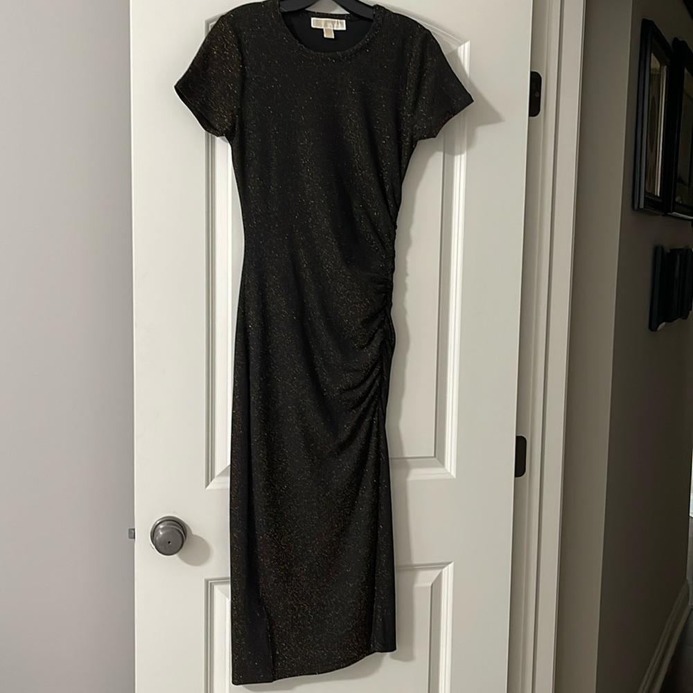Michael Kors Black & Gold Dress, Sz XS.